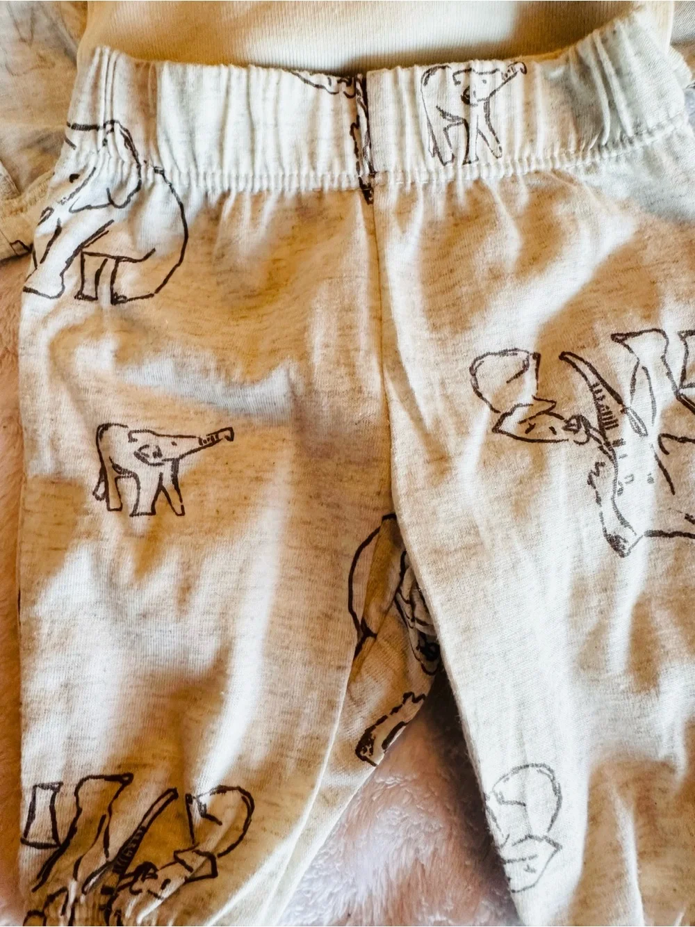 Neutral Animal-Print Zip-Up Baby One-Piece